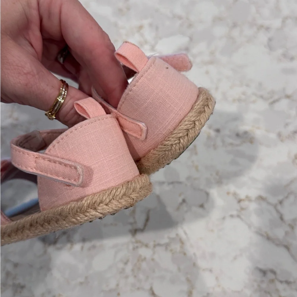 3-6M Carter’s Baby Girls Pink Bow Kids Sandals